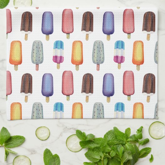 Eiskremmuster Geschirrtuch (Gefaltet)