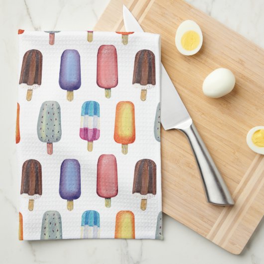 Eiskremmuster Geschirrtuch (Viertel Falte)