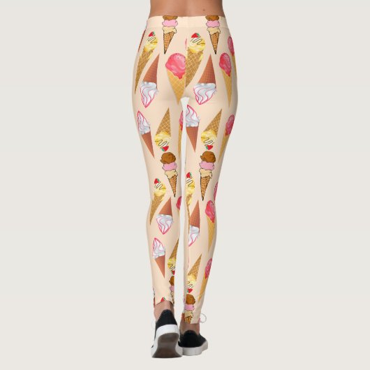 Eiskremmuster Leggings (Rückseite)