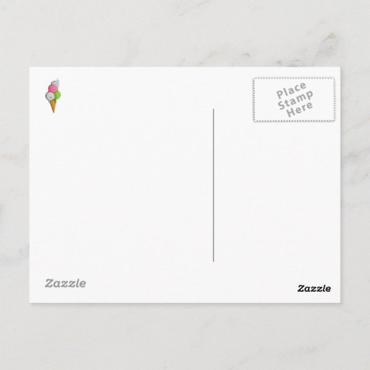 Eiskremmuster Postkarte (Rückseite)