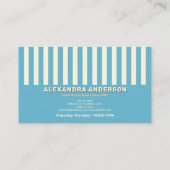 Eiskremsaal - gestreift und Vintag Visitenkarte (Rückseite)