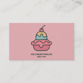 Eiskremsaal Vintag Visitenkarte (Vorderseite)