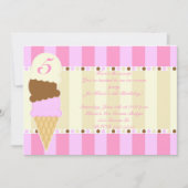 Eiskremshoppe Einladung (Vorderseite)