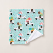 Eiskremskraftwagen, Hübsche Sprinkles Girls Badhandtuch Set (Waschlappen)