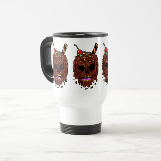 Eiskremskulls-Tasse Reisebecher (Vorderseite Links)