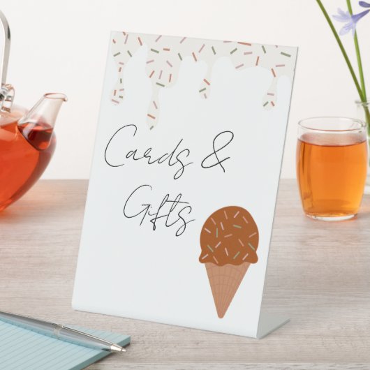 Eiskremspenden und -karten sockelschild (In Situ)