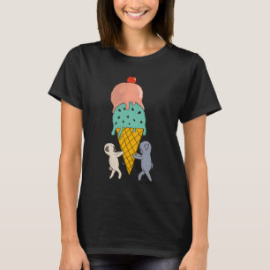Eiskremstag - Niedliche Mops Klassischer T - Shirt