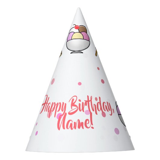 Eiskremtraum Partyhütchen (Vorderseite)