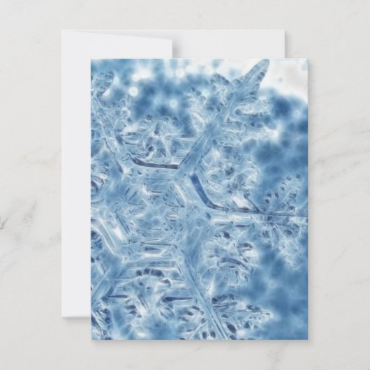 Eiskristall Fraktal Snowflake Feiertagskarte (Vorderseite)