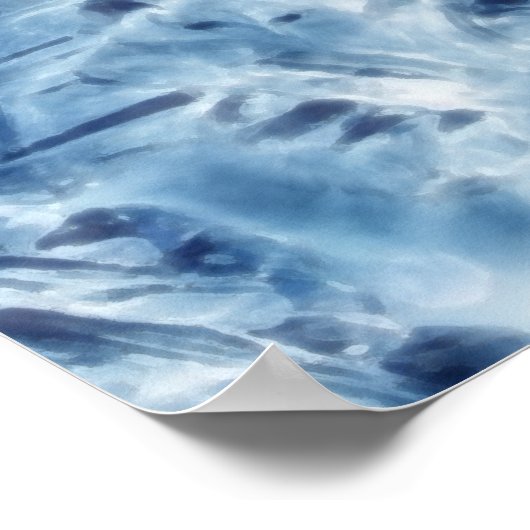 Eiskristall Fraktal Snowflake Poster (Ecke)