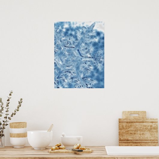 Eiskristall Fraktal Snowflake Poster (Küche)