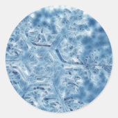 Eiskristall Fraktal Snowflake Runder Aufkleber (Vorderseite)