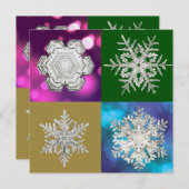 Eiskristall-Geometrie, mehrfarbig Feiertagskarte (Vorne/Hinten)