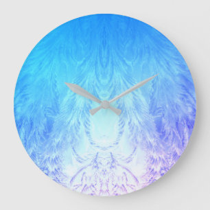 Eiskristall Große Wanduhr