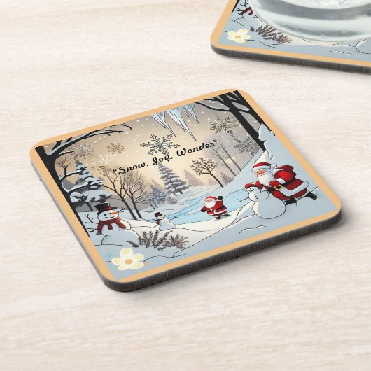 "Eiskristall-Schönheit" Getränkeuntersetzer (Linke Seite)