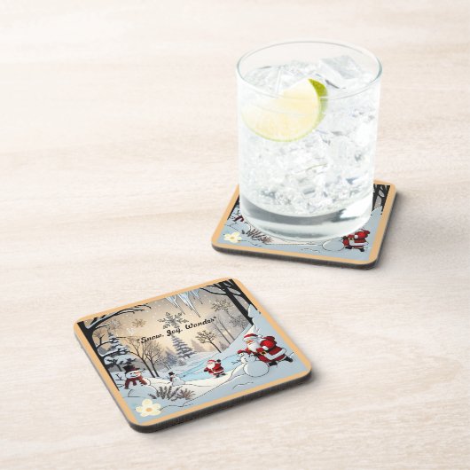 "Eiskristall-Schönheit" Getränkeuntersetzer (Rechte Seite)