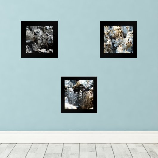 Eiskristalle 12x12 Poster Print Set (Holzboden)