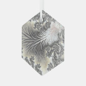 Eiskristalle Frost Look Fraktal Kunstkunst Ornament Aus Glas (Vorderseite Links)