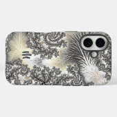 Eiskristalle, gefroren, Monogramm aus Fraktal Case-Mate iPhone Hülle (Rückseite (Horizontal))