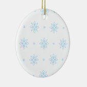 Eiskristalle in blau keramik ornament (Rechts)