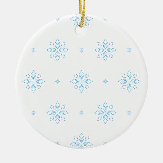 Eiskristalle in blau keramik ornament (Vorne)