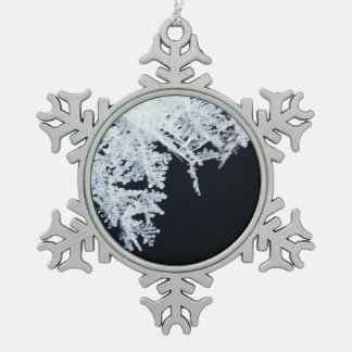 Eiskristalle Schneeflocken Zinn-Ornament