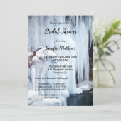 Eiskristalle - Winter-Brautparty Einladung (Stehend Vorderseite)