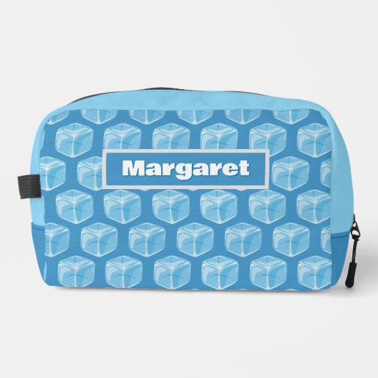 Eiskuben Blue Toilettenbeutel Waschbeutel (Vorderseite)