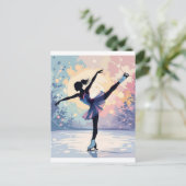 Eiskunstlauf Postkarte (Stehend Vorderseite)