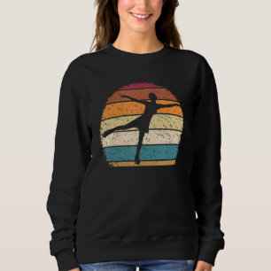 Eiskunstlauf Retro Vintage Eisläufer Schlittschuhe Sweatshirt