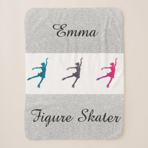 Eiskunstläufer / Eislaufen Glitter Sherpa Decke Sherpadecke