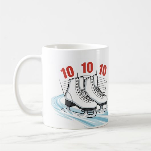 Eiskunstläufer mit Bewertungstabellen - Tassen (Links)