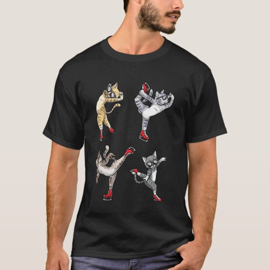 Eiskunstlaufkatze T-Shirt (Vorderseite)