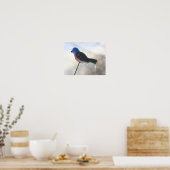 Eiskunstwerk auf Vogelrasen - Winter Poster (Küche)