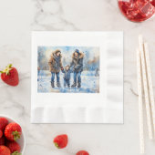Eislauf-Abenteuer, Serviette (Beispiel)
