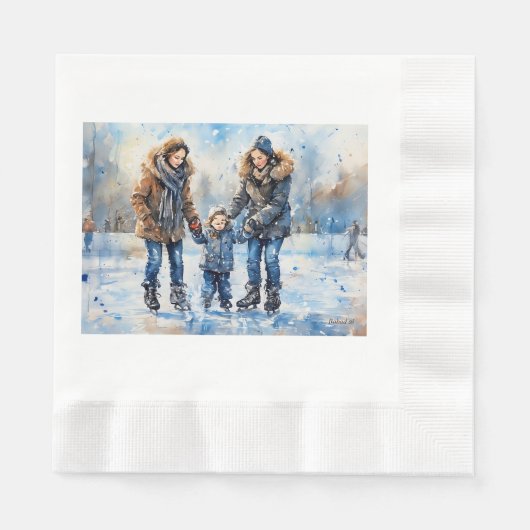 Eislauf-Abenteuer, Serviette (Vorderseite)