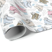 Eislauf Geschenkpapier (Rolleneckpunkt)