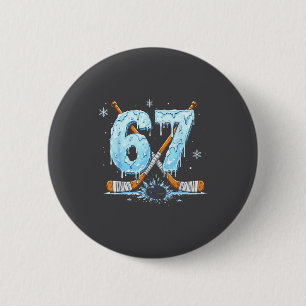 Eislauf-Liebhaber Nummer Sechs 7 Tropf Hockey 6 Si Button