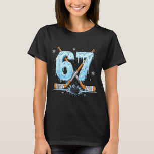 Eislauf-Liebhaber Nummer Sechs 7 Tropfen Hockey 6 T-Shirt
