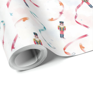 Eislauf Nussknacker Bänder Geschenkpapier