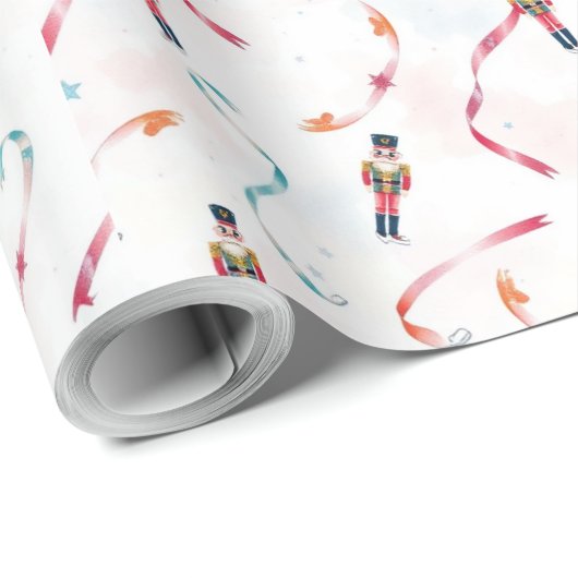 Eislauf Nussknacker Bänder Geschenkpapier (Rolleneckpunkt)