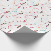 Eislauf Nussknacker Bänder Geschenkpapier (Ecke)