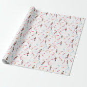 Eislauf Nussknacker Bänder Geschenkpapier (Ungerollt)