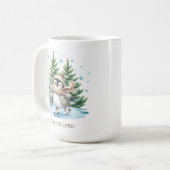 Eislauf Pinguin Personalisiert Kaffeetasse (Vorderseite Links)