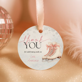 Eislauf-Teen-Geburtstagsgeschenk-Anhänger - Rosa S Geschenkanhänger