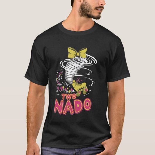 Eislauf-Tornado mit großer Bogen-Kunst T-Shirt (Vorderseite)