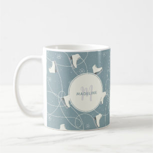 Eislauf und Schneeflocken Personalisiert Kaffeetasse