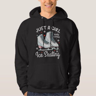Eislaufen Eiskunstlauf Nur ein Mädchen das I liebt Hoodie
