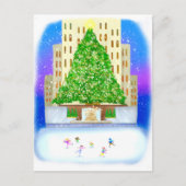 Eislaufen im Rockefeller Center Postkarte (Vorderseite)