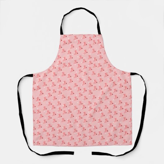 Eislaufen Rosa Muster Schürze (Vorderseite)
